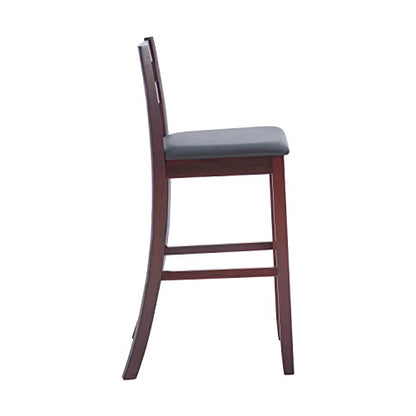 Linon Merlot Soho Armless Barstool Triena Stool, Bar Height