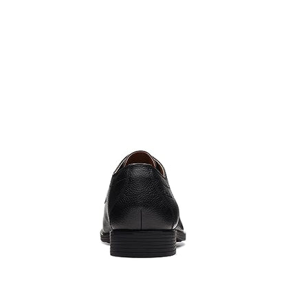 Clarks Men's Whiddon Apron Oxford, Black Tumbled Leather, 15