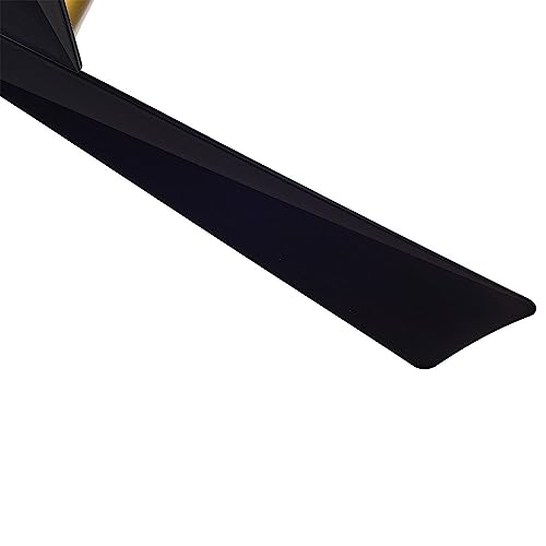 ANFERSONLIGHT 52-Inch Indoor Ceiling Fan with Remote Control, 3-Blades, Reversible Silent DC Motor - Black Finish for Bedroom, Living Room and Dining Room Fan/Light