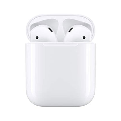 Apple AirPods (2nd Generation) Wireless Ear Buds, Bluetooth Headphones with Lightning Charging Case Included, Over 24 Hours of Battery Life, Effortless Setup for iPhone