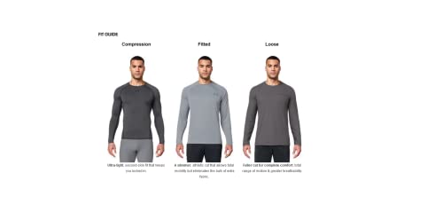 Under Armour Men's Tech 2.0 1/2 Zip-Up Long Sleeve T-Shirt , Black (001)/Charcoal , Large