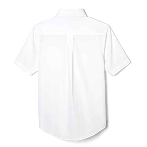 French Toast Boys' Short Sleeve Classic Poplin Dress Shirt (Standard & Husky), White, 5