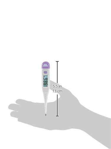 MABIS Digital Thermometer for Babies, Children and Adults for Oral, Rectal or Underarm Use Clinically Accurate Within 60 Seconds, Purple