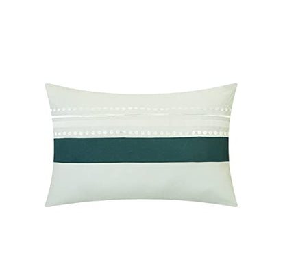 Chic Home CS3027-AN Covington 24 Piece Comforter Set Embroidered Bed in a Bag with Sheets Curtains, Queen, Teal
