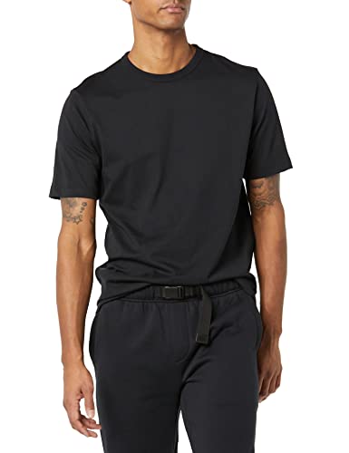 Amazon Aware Men's Organic Cotton Crew Short-Sleeve T-Shirt, Black, Medium