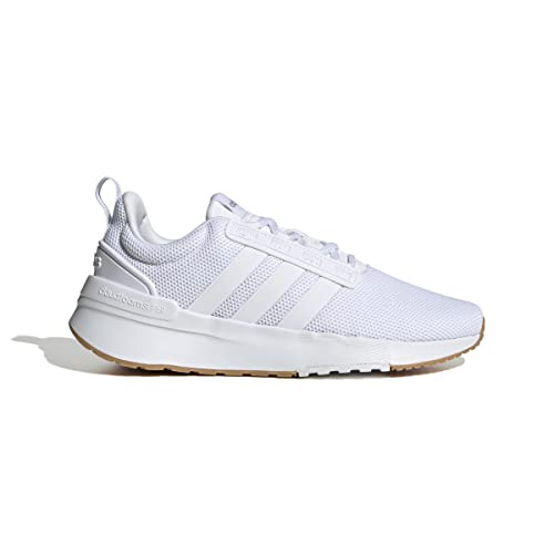 adidas Women's Racer TR21 Running Shoe, White/White/Grey, 6