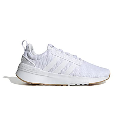 adidas Women's Racer TR21 Running Shoe, White/White/Grey, 6