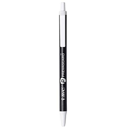 BIC PrevaGuard Clic Stic Ballpoint Pen Contains Built-in Protection On the Pen To Suppress Bacteria Growth, Black, 60-Count