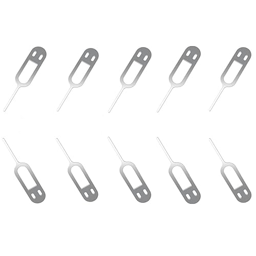 10 Pieces SIM Card Removal Openning Tool Tray Eject Pins Needle Opener Ejector Compatible with All iPhone Apple iPad Samsung Galaxy Cell Phone Smartphone Remover SCT018