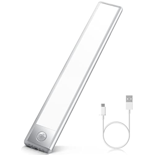 Zikopomi Under Cabinet Lights Motion Sensor, Magnetic Closet Light, Rechargable Wireless Under Cabinet Lighting for Counter, Kitchen, Wardrobe, Cupboard