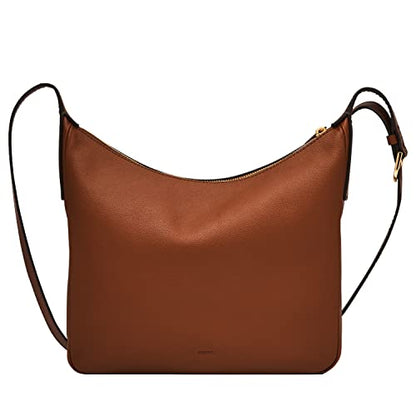 Fossil Women's Cecilia Leather Large Crossbody Purse Handbag, Medium Brown (Model: ZB1888200)