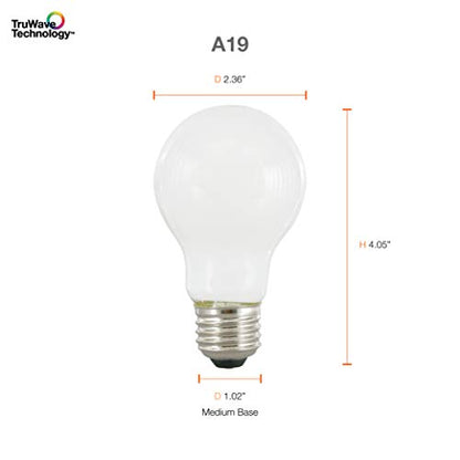SYLVANIA LED TruWave Natural Series A19 Light Bulb, 60W Equivalent, Efficient 8W, Dimmable, 800 Lumens, Frosted, 5000K, Daylight - 6 Pack (40815)