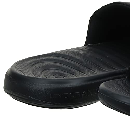 Under Armour boys Ansa Fix Slide Sandal, Black (004)/ Black, 1 Little Kid US