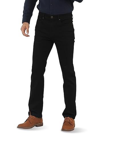 APUOR Men's Regular Fit Jeans Stretch Fit Straight Leg Fashion Denim Pants Vintage Style Boot Cut Jeans for Men Black