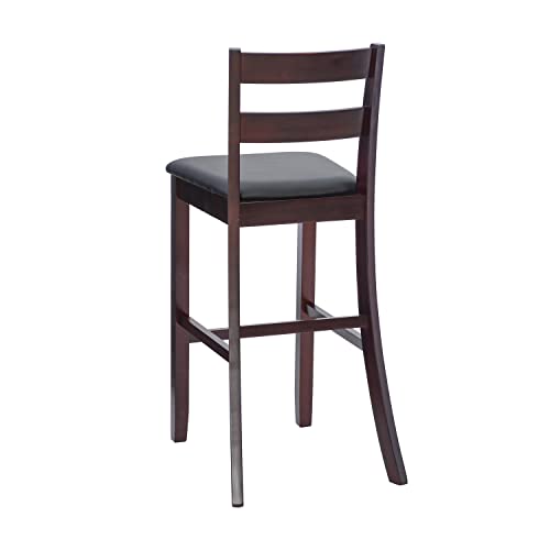 Linon Merlot Soho Armless Barstool Triena Stool, Bar Height