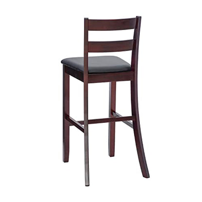 Linon Merlot Soho Armless Barstool Triena Stool, Bar Height