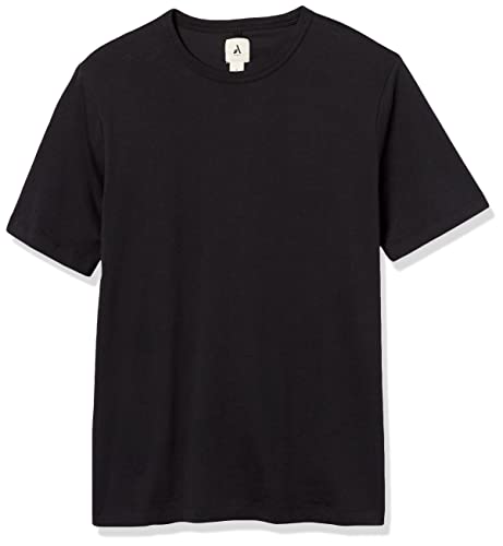 Amazon Aware Men's Organic Cotton Crew Short-Sleeve T-Shirt, Black, Medium