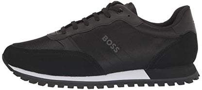 BOSS Men's Parkour Runn Sneakers, Black Onyx, 12