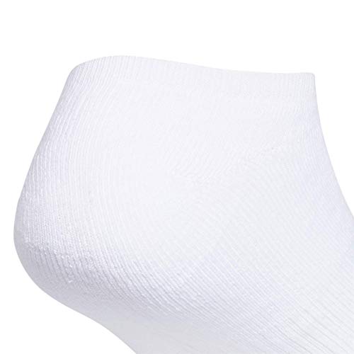 adidas Originals Trefoil No Show Socks (6-Pair), White/Black, Large