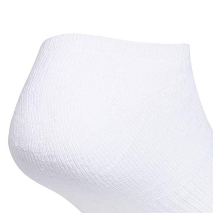 adidas Originals Trefoil No Show Socks (6-Pair), White/Black, Large
