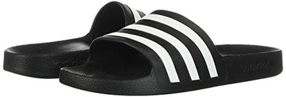 adidas Adilette Aqua Slides Black/White/Black Men's 9, Women's 10 Medium