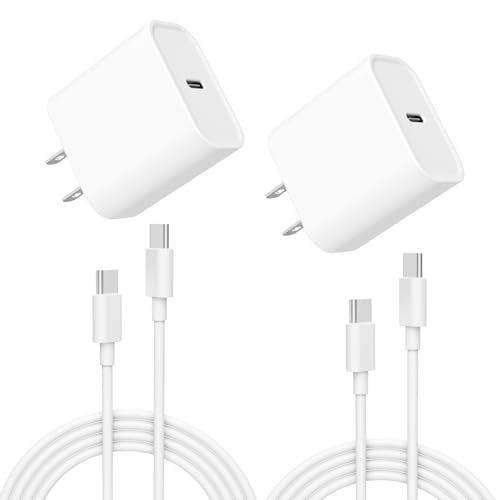 iPhone 15 Charger [MFi Certified] 2 Pack 20W USB C Fast Wall Charger Block with 2 Pack 6 FT USB-C to C Cable for iPhone 15/15 Plus/15 Pro/15 Pro Max/iPad Pro/Air/Mini, Galaxy, AirPods Pro