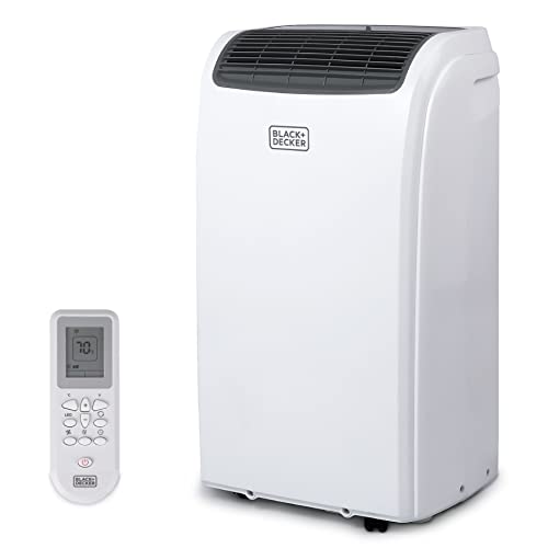 BLACK+DECKER 12,000 BTU Air Conditioner Portable for Room up to 550 Sq. Ft, 4-in-1 AC Unit, Dehumidifier, Heater, & Fan, Portable AC with Installation Kit & Remote Control