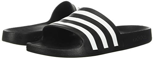 adidas Unisex Adilette Aqua Slides Sandal, Core Black/White/Core Black, 9 US Men