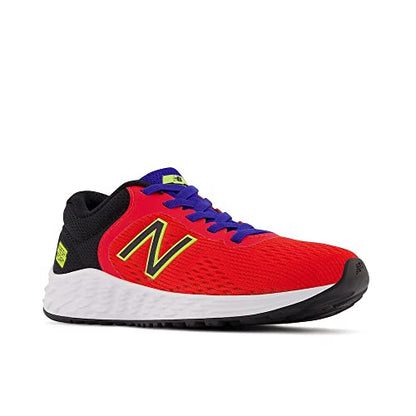 New Balance Kid's Fresh Foam Arishi V2 Bungee Running Shoe, Neo Flame/Black/Lemonade, 12.5 Little Kid
