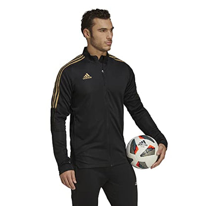 adidas Men's Tiro Track Jacket, Black/Gold, Small