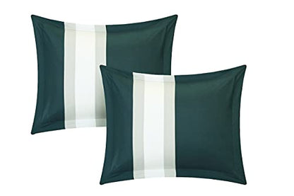 Chic Home CS3027-AN Covington 24 Piece Comforter Set Embroidered Bed in a Bag with Sheets Curtains, Queen, Teal
