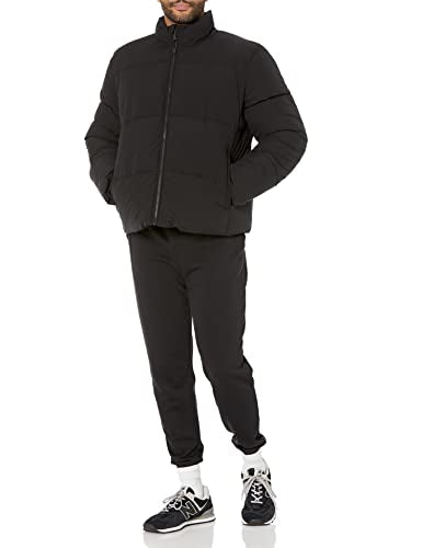 Amazon Essentials Men's Mock Neck Puffer (Available in Big & Tall), Black, Medium