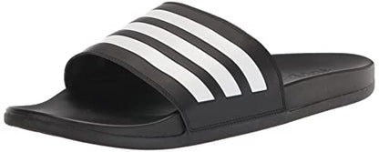 adidas Adult Adilette Comfort Slides Core Black/White/Core Black 8