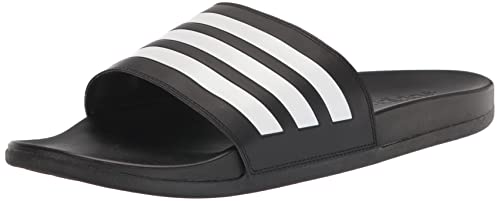 adidas Adult Adilette Comfort Slides Core Black/White/Core Black 8