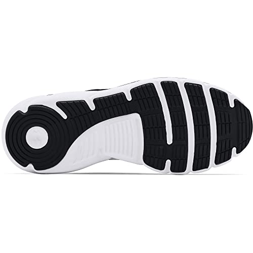 Under Armour boys Grade School Assert 9 Running Shoe, Black/White, 5.5 Big Kid US