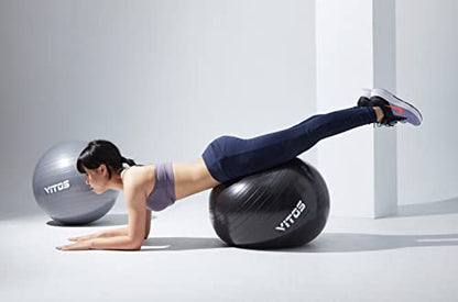 Vitos Exercise Yoga Ball - Birthing Ball for Pregnancy, Stability Balance, Fitness Workout, Quick Pump Included