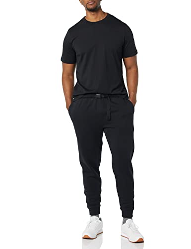 Amazon Aware Men's Organic Cotton Crew Short-Sleeve T-Shirt, Black, Medium