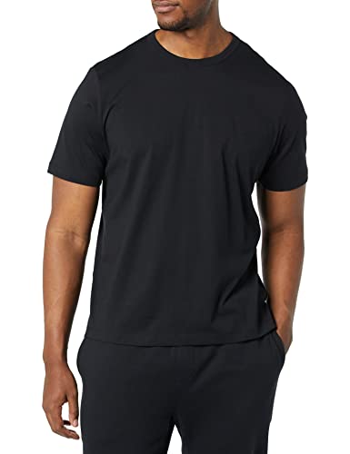 Amazon Aware Men's Organic Cotton Crew Short-Sleeve T-Shirt, Black, Medium