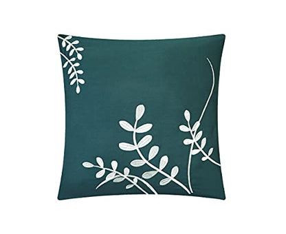 Chic Home CS3027-AN Covington 24 Piece Comforter Set Embroidered Bed in a Bag with Sheets Curtains, Queen, Teal