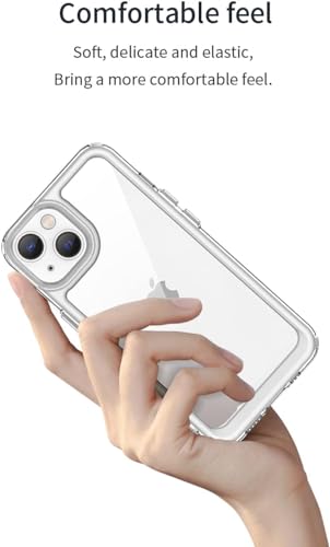 AEDILYS Designed for iPhone 15 Case, [Not Yellowing] [Military Drop Protection] Shockproof Protective Phone Case -Transparent
