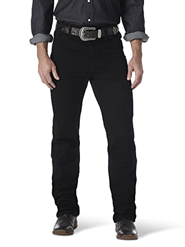 Wrangler Men's 0936 Cowboy Cut Slim Fit Jean, Shadow Black, 27W x 34L