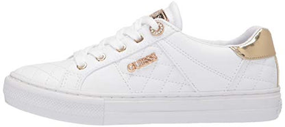 Guess Women's Loven Sneaker, White, 7.5