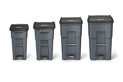 Rubbermaid Commercial Products Brute Step-On Rollout Trash/Garbage Can/Bin with Wheels, 50 GAL, for Restaurants/Hospitals/Offices/Back of House/Warehouses/Home, Gray (1971956)