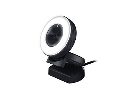 Razer Kiyo Streaming Webcam: Full HD 1080p 30 FPS / 720p 60 FPS - Ring Light w/Adjustable Brightness - Built-in Microphone - Autofocus - Works with Zoom/Teams/Skype for Conferencing and Video Calling