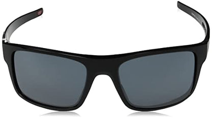 Oakley Men's OO9367 Drop Point Rectangular Sunglasses, Polished Black/Prizm Black, 61 mm