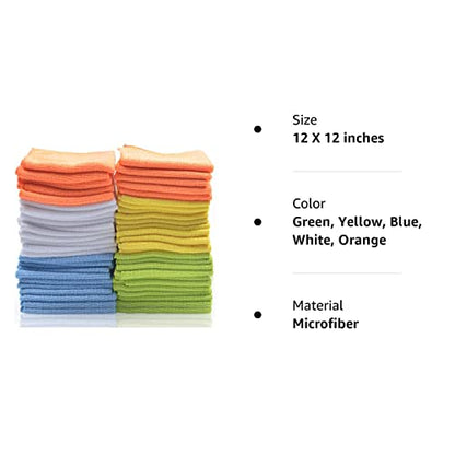 Best Microfiber Cleaning Cloths – Pack of 50 Towels