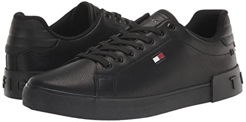 Tommy Hilfiger Men's Rezz Sneaker, Black/Black 001, 10M