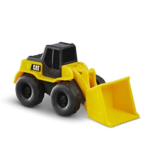 CatToysOfficial, CAT Little Machines Toys with 5pcs - Dump Truck, Wheel Loader, Bulldozer, Backhoe, and Excavator Vehicles, Cake Toppers, Playset for Kids Ages 3 and up,Yellow
