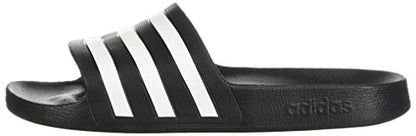 adidas Unisex Adilette Aqua Slides Sandal, Core Black/White/Core Black, 9 US Men