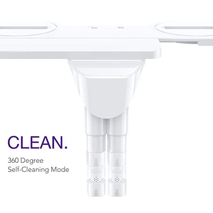 Veken Bidet Attachment for Toilet - Ultra-Slim Self Cleaning Fresh Cold Water Sprayer Bidets for Existing Toilets Seat Baday Beday Badette Bedette with Dual Nozzle for Feminine and Posterior Wash